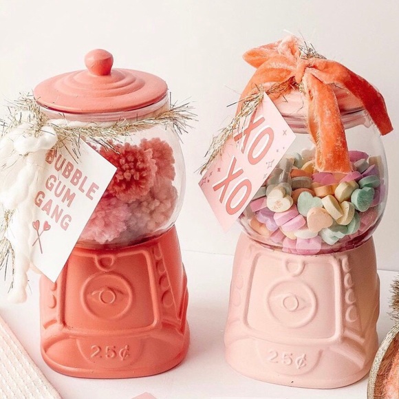 Target Accents Target Glass Gumball Machine Canister White Dollar